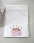 Bellissimo Baptism Towel Set Στέμμα Λευκό