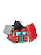 Relaxdays Children's Folding Stool with Storage Space Fire Truck Red 32x48x32cm 1pcs