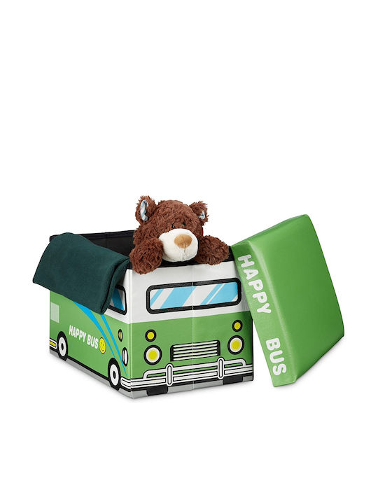 Relaxdays Happy Bus Verde 48x32x32cm 1buc