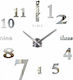 Ρολόι Τοίχου Αυτοκόλλητο με Μηχανισμό Quartz με Γράμματα και Αριθμούς Πλαστικό