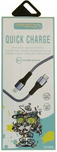 Treqa Geflochten / Regulär USB-C zu Lightning Kabel Gray 1m (CA-849)