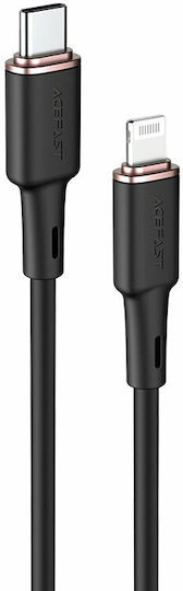 Acefast C2-01 Редовна USB-C към Lightning кабел 30W Черен 1.2м