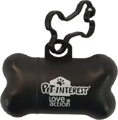 Pet Interest Θήκη για Σακούλες Περιττωμάτων Σκύλου Μαύρο 1τμχ