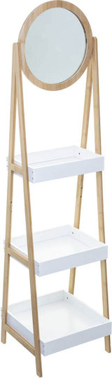 5Five JJA Επιδαπέδια Ραφιέρα Μπάνιου Bamboo με 3 Ράφια 40x39x160cm