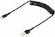 StarTech Spiral USB to Lightning Cable Μαύρο 0.5m (RUSB2ALT50CMBC)