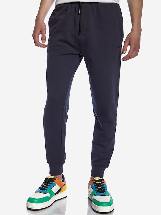 Camaro Men's Sweatpants with Rubber Navy Blue