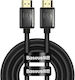 Baseus Cabluri HDMI 2.1 Ultra High Speed 48Gbps 4K 120Hz HDR VRR Braided HDMI De Sex Masculin - HDMI De Sex Masculin 1m Negru