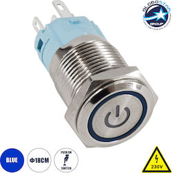 GloboStar Διακόπτης Μπουτόν 220-240V Με φωτισμό...