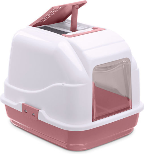 Imac Easy Cat Котешка тоалетна Затворена с филтър Розов Д50 x Ш40 x В40см