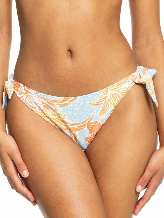 Cheeky Bikini Slip με Κορδονάκια Floral
