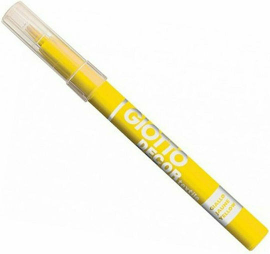 Giotto Decor Textile Μαρκαδόρος Κίτρινος για Ύφασμα Neon