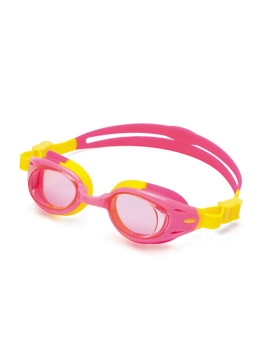 Vaquita Star Γυαλιά Κολύμβησης Παιδικά με Αντιθαμβωτικούς Φακούς Ροζ/Κίτρινα