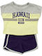 Kids' Set with Shorts Summer 2pcs Yellow Hawaii