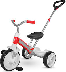 Q Play Elite Plus Kids Tricycle with Storage Basket & Push Handle for 2-6 Years Red