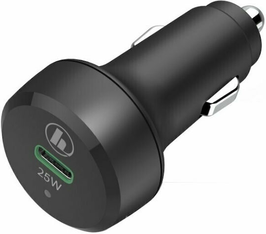 HAMA Car Charger 25W with One Port 1xType-C Black Color
