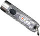 AlpinPro Rechargeable Keychain Flashlight LED Waterproof IP65 with Maximum Brightness 400lm Transparent