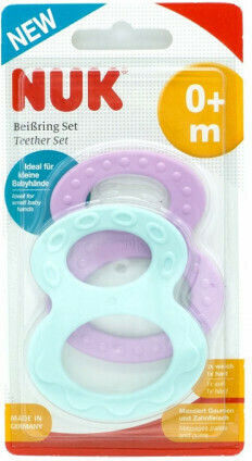 Nuk Classic Cool Teething Ring made of Plastic for 0 m+ 2pcs
