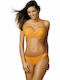 Marko Underwire Bikini Set Strapless Top & Slip Bottom with Detachable Straps Yellow