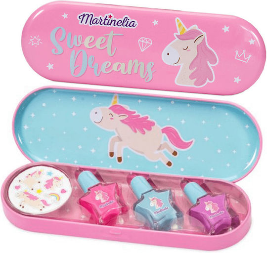 Martinelia Unicorn Sweet Dreams Tin Box Kids Nail Polishes 3pcs
