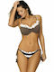 Marko Underwire Bikini Set Bra & Slip Bottom with Laces Brown