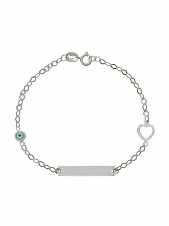 Filva Oro Kinderarmband ID Weißgold 14K