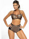 Set Bikini Ψηλόμεσο Mokka/Black