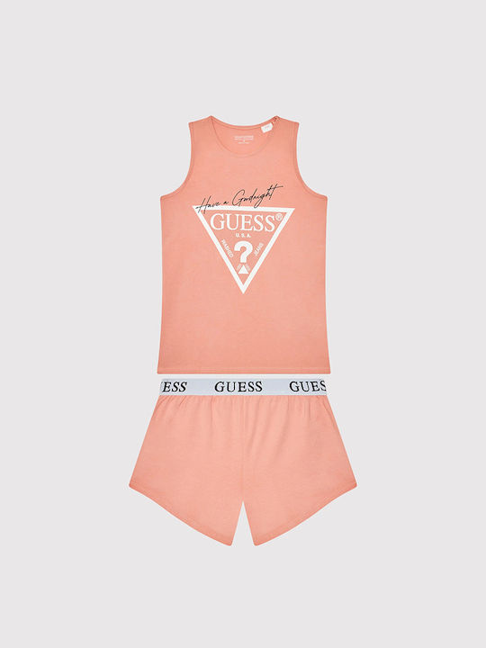 Guess Set Top & Bottom Kids Summer Pyjamas Pink