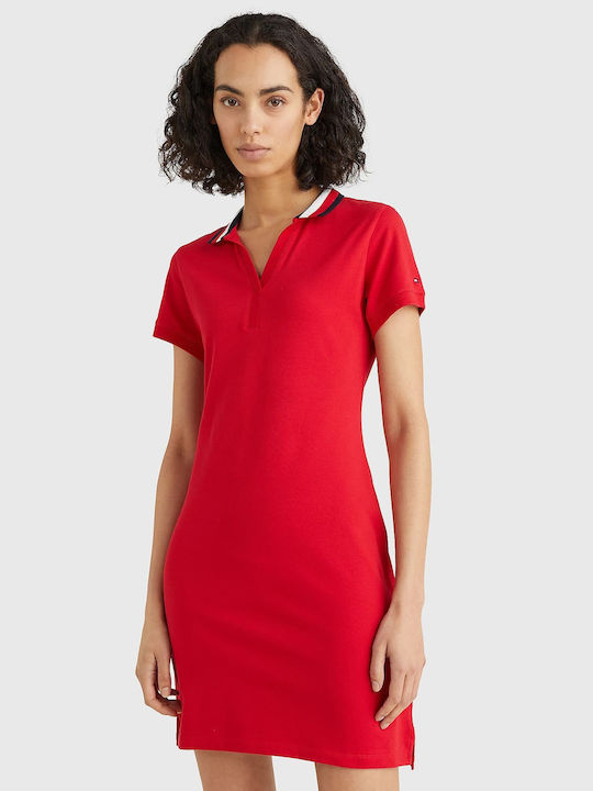 Tommy Hilfiger Mini All Day Φόρεμα Κοντομάνικο Κόκκινο