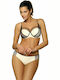 Marko Underwire Bikini Set Bra & Slip Bottom with Adjustable Straps Ecru