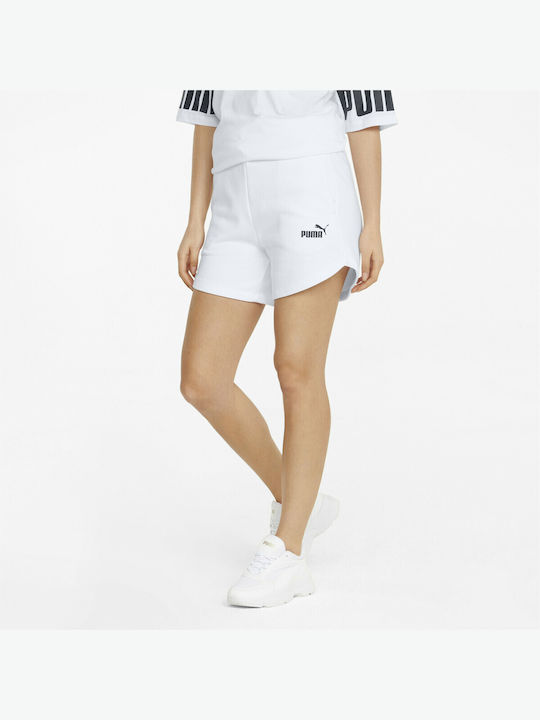 PUMA Γυναικείο Ψηλόμεσο Αθλητικό Σορτς Λευκό