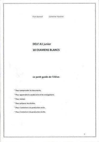 DELF A1 Junior 10 Examens Blancs Guide de l'Eleve