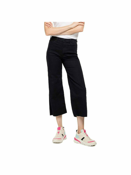 Replay Fahra High Waist Women's Jean Trousers Black