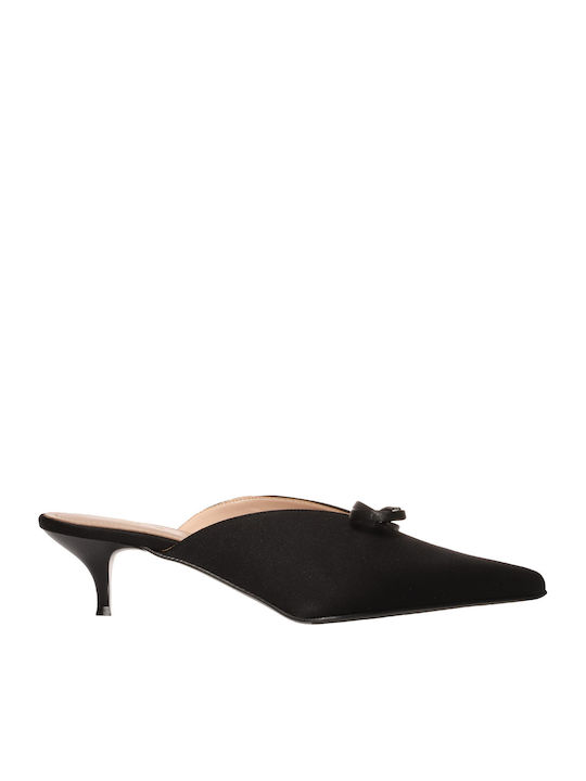 Envie Shoes Σατέν Mules με Λεπτό Χαμηλό Τακούνι...