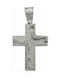 Mertzios.gr White Gold Cross 14K