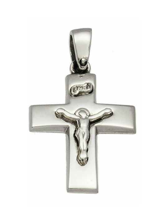 Mertzios.gr White Gold Cross 14K with the Crucified