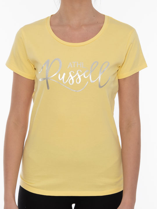 Russell Athletic Damen T-Shirt Gelb