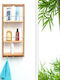 Relaxdays Επιτοίχια Ραφιέρα Μπάνιου Bamboo με 3 Ράφια 28.5x10x70cm