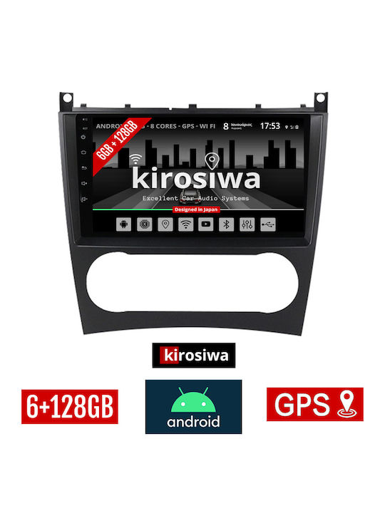 Kirosiwa Car Audio System for Mercedes-Benz C Class / CLC Class 2004-2008 (Bluetooth/USB/AUX/WiFi/GPS) with Touch Screen 9"