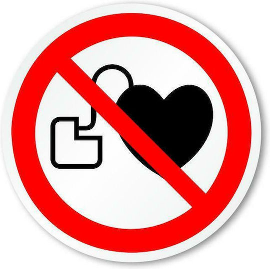 Sign Sticker PVC Prohibition για Άτομα με Βηματοδότη A10