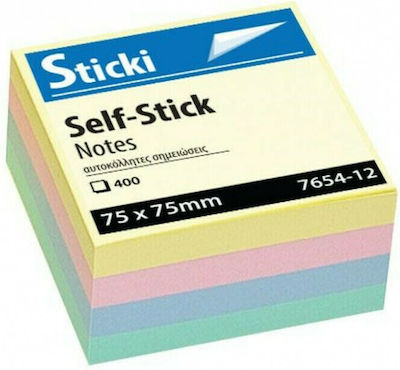 765412 Post-it Notes Pad Cube 400 Sheets Multicolour 7.5x7.5cm