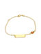 14K Gold children's bracelet with ID and ladybug