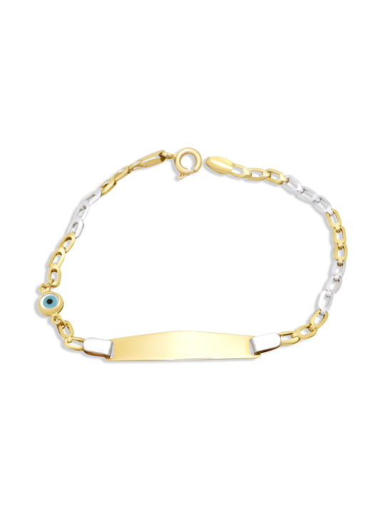 Two-tone Gold Children's Bracelet Identity K14