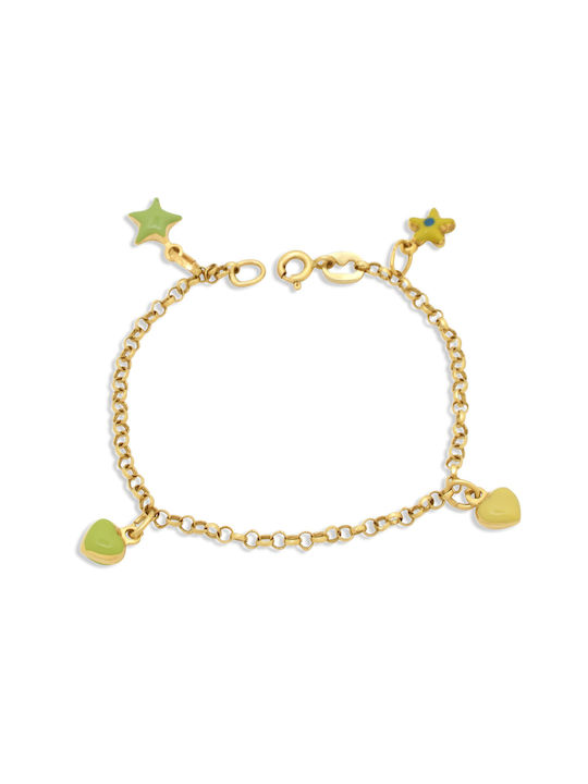 Kinderarmband aus 14K Gold mit Elementen