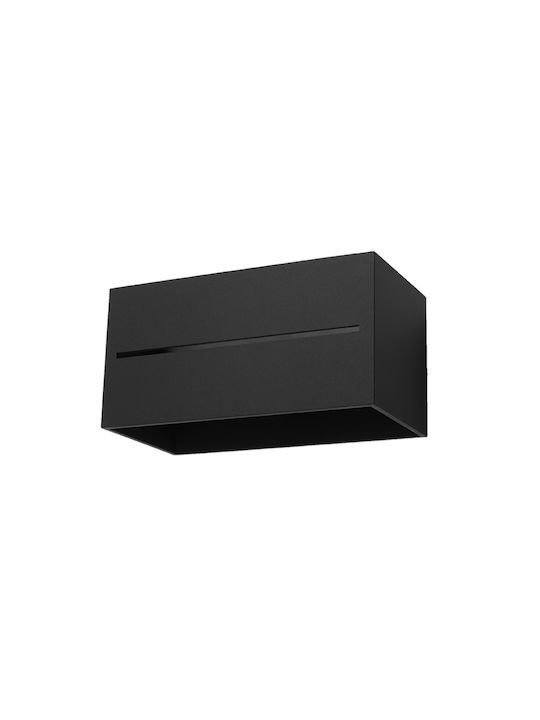 Sollux Lobo Modern Lamp Wall with Socket G9 Black 20x14x14cm