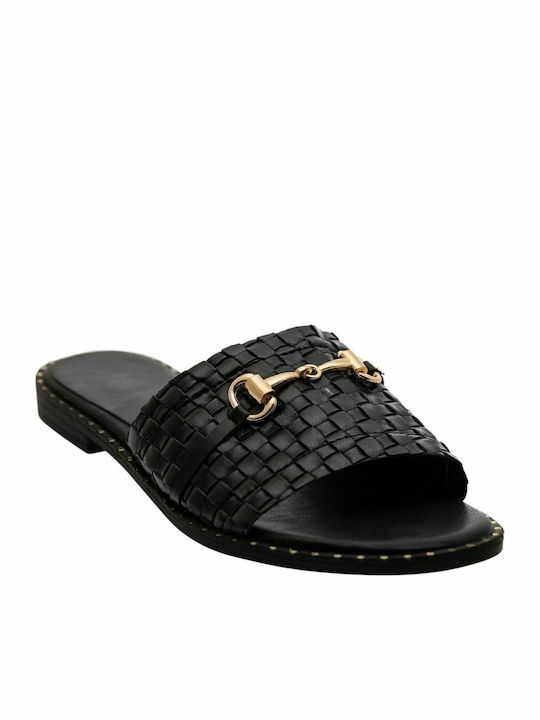 Flache Sandalen für Damen Anatomisch in Schwarz Farbe