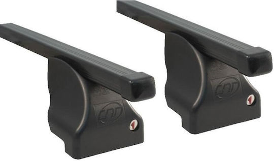 Cam Car Roof Bars Metallic 110cm for Opel Meriva 5D 5D 2003-2010 Set with Roof Rack Legs Black