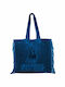 Greenwich Polo Club Stoff Strandtasche mit Hut Blau