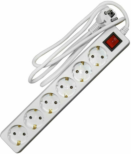 Oscar Plus Power Strip 6 Positions with Switch and Cable 1.5m