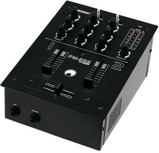 Omnitronic PM-222 PM-222 Analog Mischpult 2 Kanäle