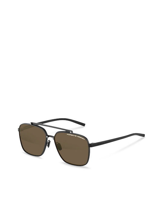 Porsche Design Men's Sunglasses with Gray Frame and Brown Lens P8937 A